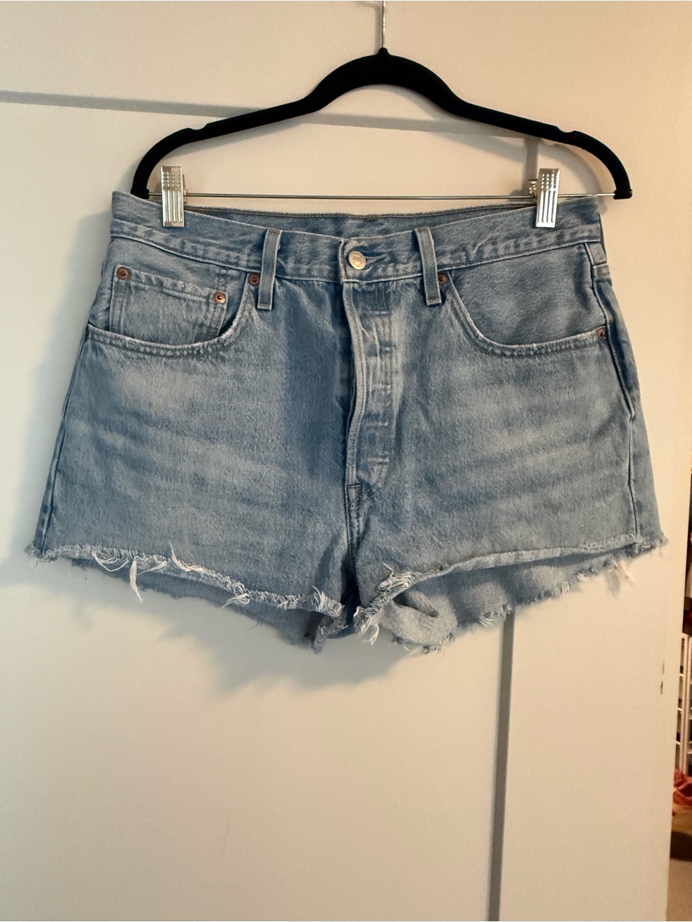 Levi's Light Blue Denim Cutoff Jean Shorts